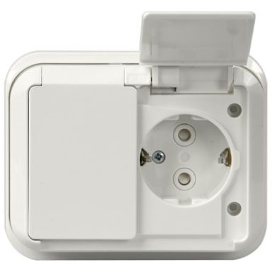 ABB Jussi 302EUG Stikkontakt 2-veis, innfelt, IP44