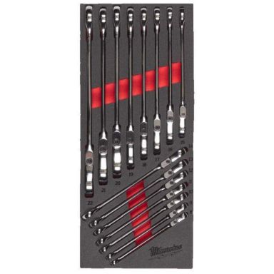Milwaukee 4932479829 Steel Storage Skrallenøkkelsett 15 deler