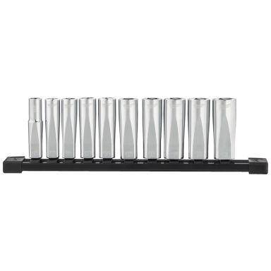 Milwaukee 4932492509 Kromihylsysarja 3/8&quot, pitkä, 10 osaa