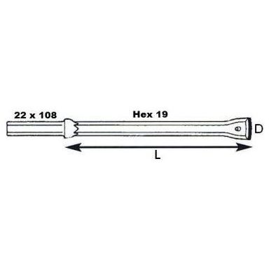 Atlas Copco 90508901 Bergborr 22 x 108 mm