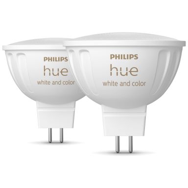 Philips Hue Huewca 929003575302 LED-lamppu 2 kpl, 400 lm, lämpimästä viileään valkoiseen ja värillinen, GU 5.3 (MR16)