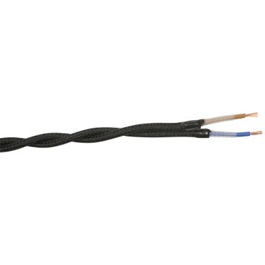 Gelia 4070910181 Tekstilkabel SKK, 2X0,75 tvunnet, 25 m