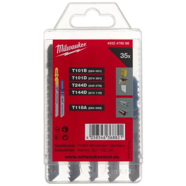 Milwaukee 4932479088 Stikksagblad sett, 35-pakk