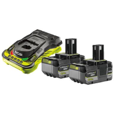 Ryobi ONE+ RC18150-250X Laddpaket 2 st 18V, 5,0 Ah
