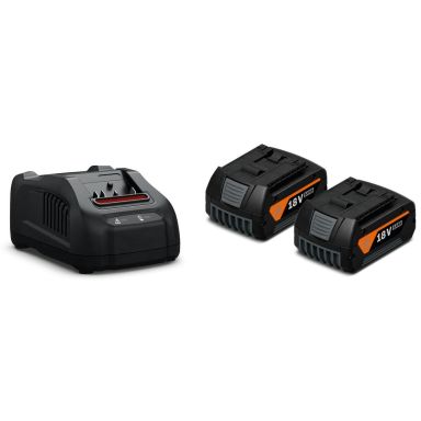 Fein 92604246010 Latauspaketti 2 kappaletta GBA 18V 5,0 Ah-akkuja ja laturi