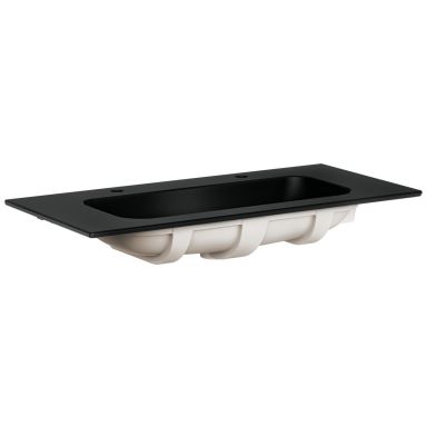 Gustavsberg Artic 4GA0A438 Servant 100 cm, svart, 2 blandebatterihull