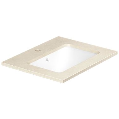 Gustavsberg Ducentic GB71DCWT60CC11 Benkplate 60 cm, beige, 1 hull, 1 blandebatterihull