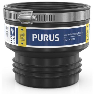 Purus 3106989 Gumminippel plug-in, svart