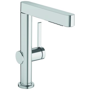 Hansgrohe Finoris 230 Pesuallashana PushOpen-pohjaventtiilillä