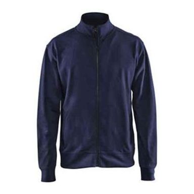 Blåkläder 337111588900S Sweater Med lynlås, marineblå