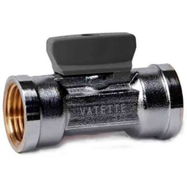 Vatette FG079503405 Kuleventil rett, forkrommet, med vrider, inv gjenge