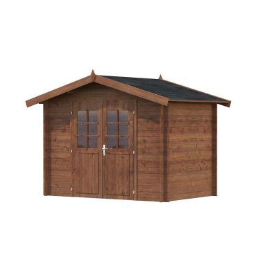 Palmako Valentine Förråd 5 m²/inv. 4,7 m², utan golv brun tryckimpr.