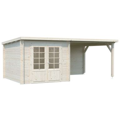 Palmako Ella Stuga 15,9 m²/inv. 6,9+8,2 m², utan golv, obehandlad