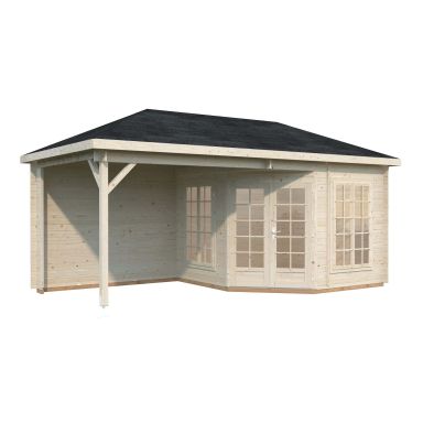 Palmako Melanie Lusthus 15,6 m²/inv. 7,0+8,1 m², med 28 mm vägg,, obehandlad