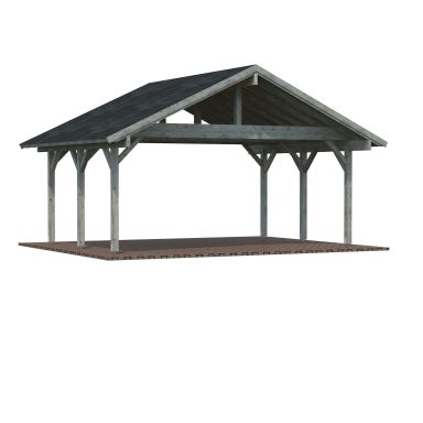 Palmako Robert Carport 28,3 m²/20,6 m², grå impregnerad