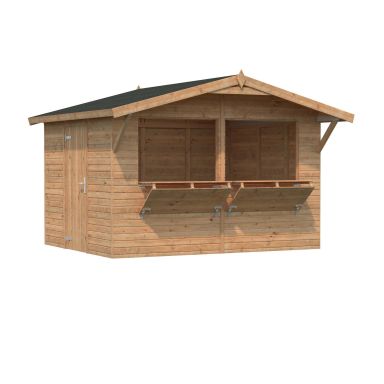 Palmako Stella Kiosk 8,4 m²/inv. 8,2 m², utan golv, brun, impr.