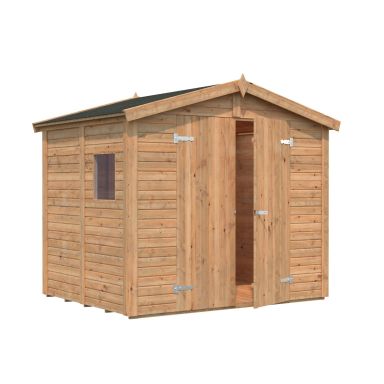 Palmako Dan Förråd 4,6 m²/inv. 4,5 m², brun impregnerad