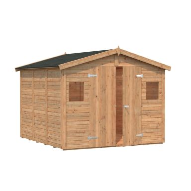 Palmako Dan Förråd 7,6/inv. 7 m², brun impregnerad