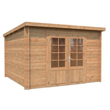 Palmako Ella Stuga 9 m²/inv. 8,7 m², utan golv, brun, impr.