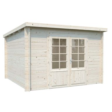 Palmako Ella Stuga 9 m²/inv. 8,7 m², utan golv, impr. natur