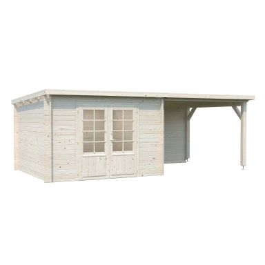 Palmako Ella Stuga 17,7 m²/inv. 8,7+8,2 m², utan golv, impr. natur