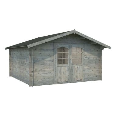Palmako Lotta Stuga 14,4 m²/inv. 13,9 m², utan golv, grå, impr.