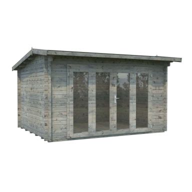 Palmako Ines Stuga 11,7 m²/inv. 11,1 m², grå impregnerad