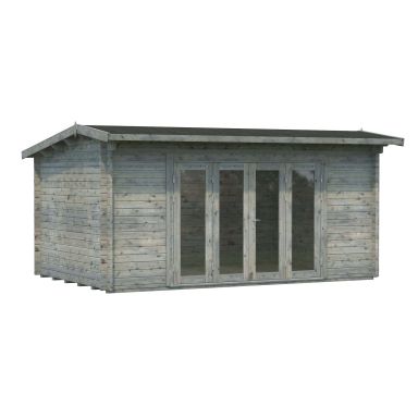 Palmako Ines Stuga 14,4 m²/inv. 13,7 m², grå impregnerad