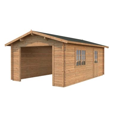 Palmako Roger Garage 19,8 m²/inv. 19 m², utan port brun, impr.