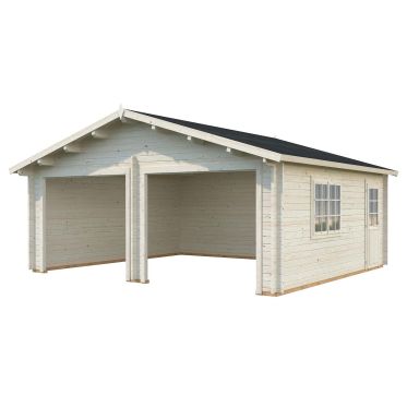 Palmako Roger Garage 29,3 m²/inv. 28,4 m², utan port, impr. natur