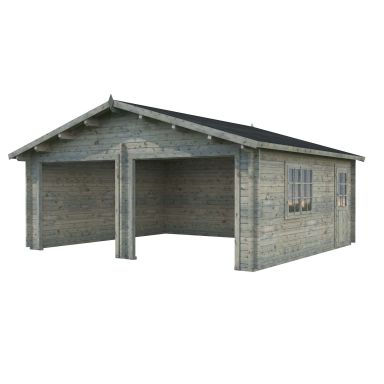 Palmako Roger Garage 29,3 m²/inv. 28,4 m², utan port grå, impr.
