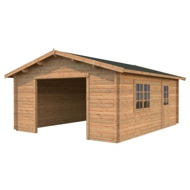 Palmako Roger Garage 29,2 m²/inv. 27,7 m², utan port brun, impr.
