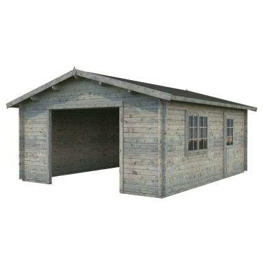 Palmako Roger Garage 29,2 m²/inv. 27,7 m², utan port grå, impr.