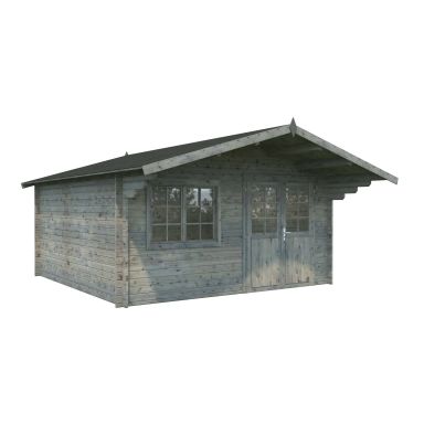 Palmako Britta Stuga 18,1 m²/inv. 17,5 m², utan golv, grå, impr.