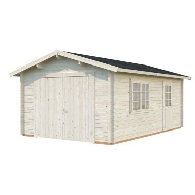 Palmako Roger Garage 19,8 m²/inv. 19 m², med port, impr. natur