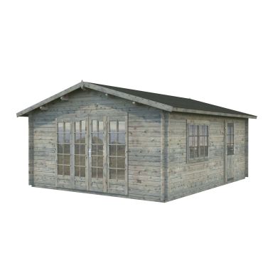 Palmako Irene Stuga 24,8 m²/inv. 23,9 m², grå impregnerad