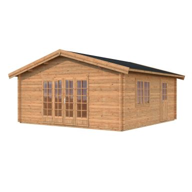 Palmako Irene Stuga 29,2 m²/inv. 27,7 m², brun impregnerad
