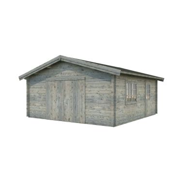 Palmako Roger Garage 29,2 m²/inv. 27,7 m², med port, grå, impr.