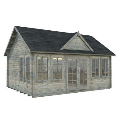 Palmako Claudia Stuga 20,1 m²/inv. 19,4 m², grå impregnerad