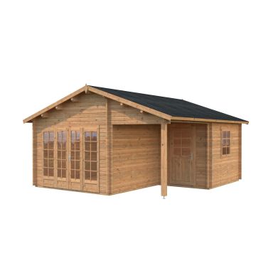 Palmako Irene Stuga 28,1 m²/inv. 21,9+5,2 m², brun, impr.
