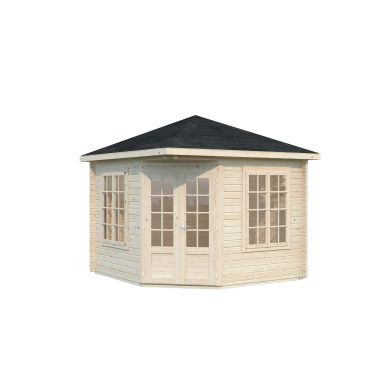 Palmako Melanie Lusthus 7,8 m²/inv. 6,9 m², med 44 mm vägg,, impr. natur