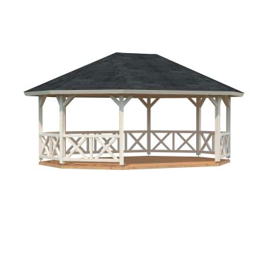 Palmako Betty Paviljong 25 m², utan golv, impregnerad natur