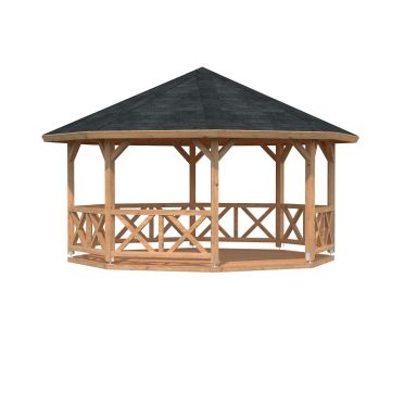 Palmako Betty Paviljong 18 m², utan golv, brun, impregnerad