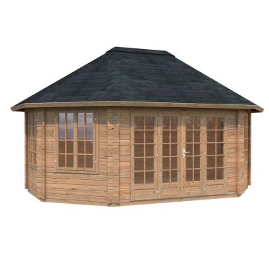 Palmako Hanna Lusthus 21 m²/inv. 20,3 m², brun impregnerad