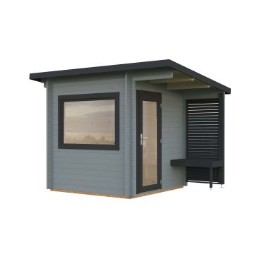 Palmako Sanna Bastu 4,4 m², Invändig 4,1 m², ljusgrå + antracit