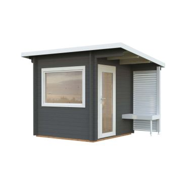 Palmako Sanna Bastu 4,4 m², Invändig 4,1 m², grå + vit