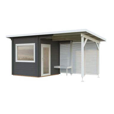 Palmako Sanna Bastu 10,5 m², Invändig 4,1 m², grå + vit