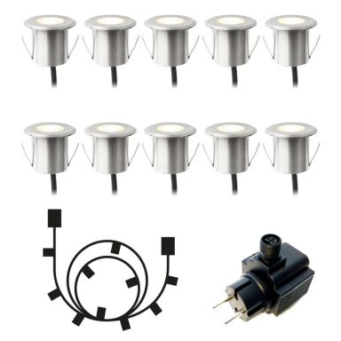LightsOn Dexter 5130 Decklight sølv, 20 lm, 10-pak
