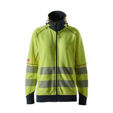 Snickers Workwear ProtecWork 2367 Varseltröja varsel, gul/marinblå, dam, klass 3, flamskydd
