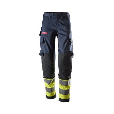 Snickers Workwear ProtecWork 6764 Varselbyxa varsel, marinblå/gul, dam, klass 1, flamskydd